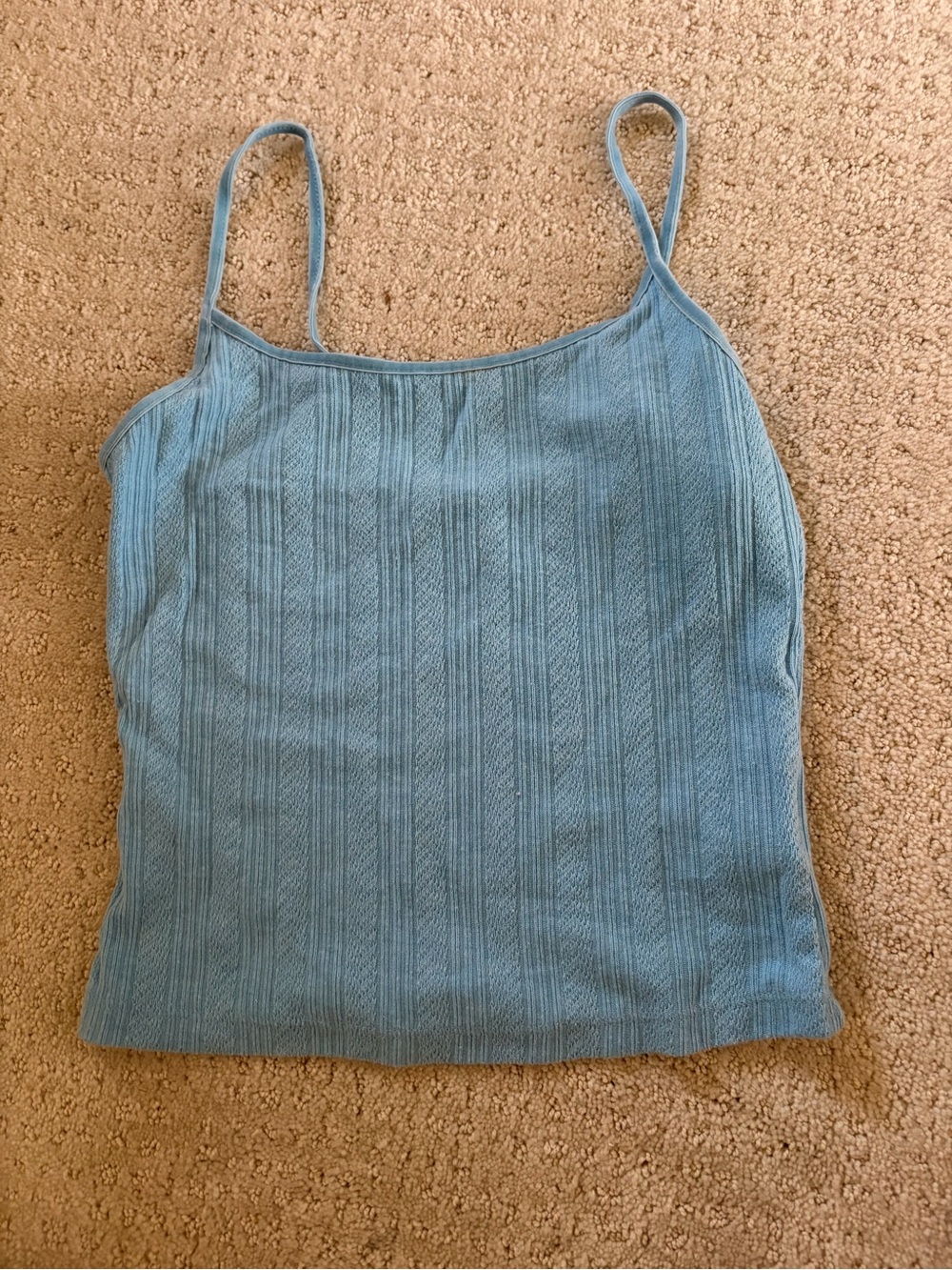 American Eagle Outfitters Dusty Blue Ribbed Cami
